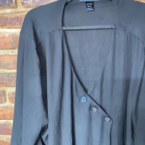 Ashley Stewart 3/4 Sleeve Wrap Button Down Top Women's Size 26/28W - Picture 2 of 6